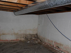 Wet Moldy Crawl Space in Pickerington, OH