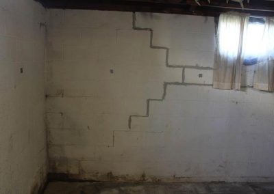 Basement Waterproofing & Structural Repair | Circleville, OH | Stair Step Crack Wall