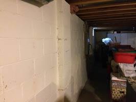 Leaky Wall and Blocked Downspout Line | Columbus, OH | Before