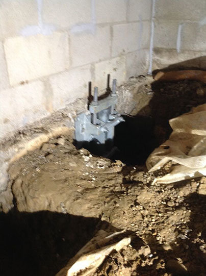 Sinking and Settling Home Foundation Repair | Dublin, OH | During