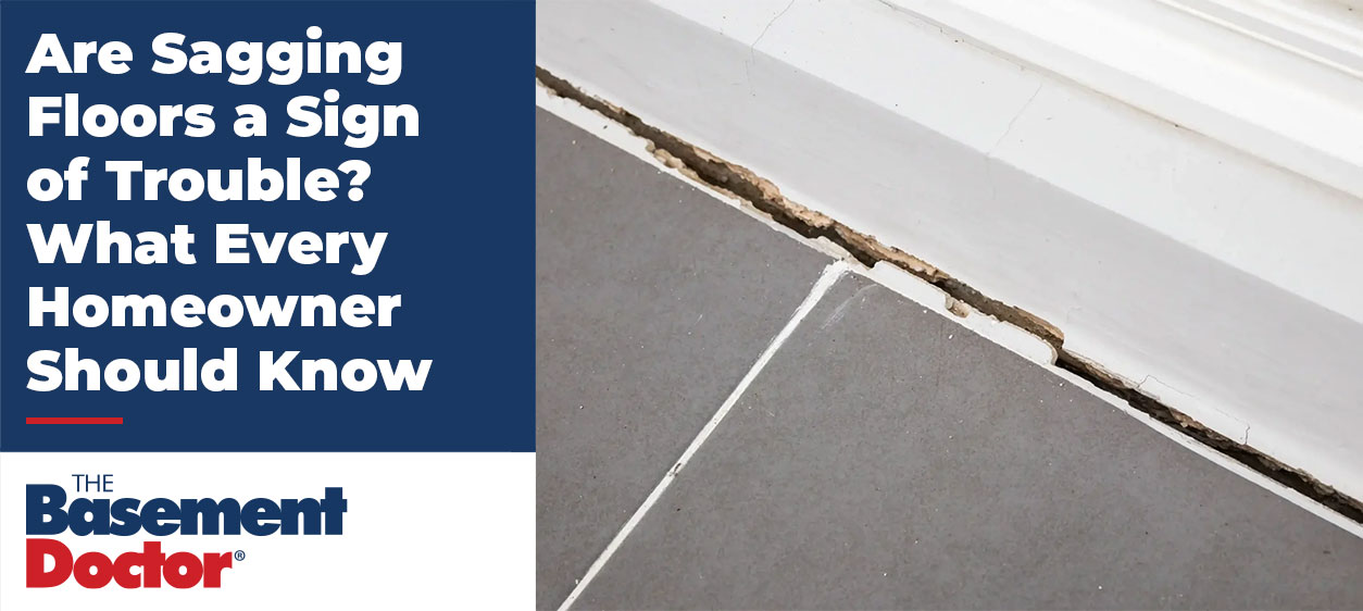 Sagging floor warning sign shown by separation between tile flooring and baseboard, illustrating potential structural issues in a home.”
